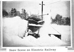 Houghton County Streetcar Snow Scene