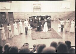 (174-009) Ontonagon High School King and Queen Crowning 1945 (4 of 5)