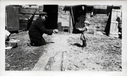 Young Tom Ross Playing Catch