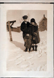 Three Davidson Children in the Snow