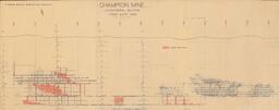 Champion Mine Longitudinal Section First East Vein Map Levels 2-14