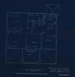 Baltic Mine Clerk's Residence, Second Floor Heating Plan