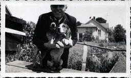 Tom Ross in Uniform with Dogs