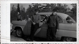 Tom Ross and Father Leaning on Car