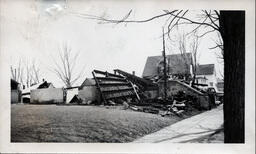 Burned Building Foundations and Stairs