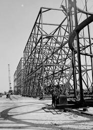 Cable anchor framework for Mackinac Bridge (1 of 3)