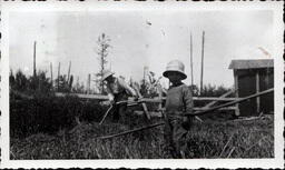 Young Tom Ross Raking Straw