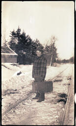 Man With Suitcase Saluting