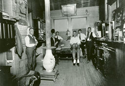 Inside the Chicago and North-Western Railway Depot at Quinnesec, Michigan