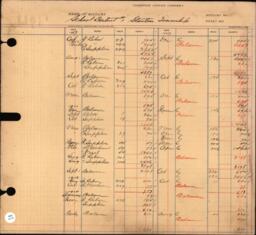 Copper Range Company Transfer Ledger 1907-1928, #086 School District #1 Stanton Township