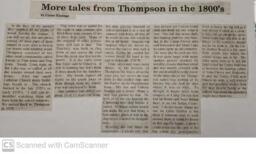 More Tales from Thompson in the 1800s