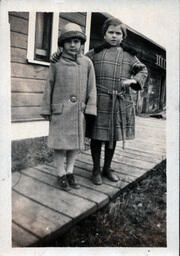 Two Children in Wool Felt Coats