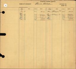 Copper Range Company Transfer Ledger 1907-1928, #075 Expenses O