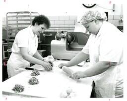 Two Kitchen Staff Preparing Food (Part of the NMU Historic Photographs Collection)