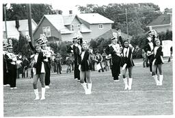 Marching Band Practicing in Field (Part of the NMU Historic Photographs Collection)