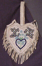 Heart shaped leather pouch (1 of 2--side 1)