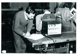 Two Men Doing Vision Test (Part of the NMU Historic Photographs Collection)