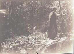 (095-004) Man in the Woods on John Hawley Farm