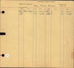 Copper Range Company Transfer Ledger 1907-1928, #105 Expenses U