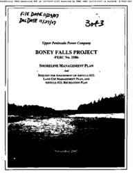 Boney Falls Project Shoreline Management Plan (3 of 3)