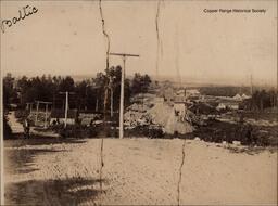 Buildings, Dirt Road, and Shafthouse at Baltic Mine 