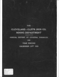 Cleveland-Cliffs Iron Company Mining Department Annual Report, 1918 (Part 1)