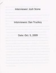 Dan Truckey Oral History Interview Transcript