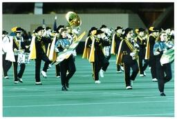 Marching Band Playing in the Superior Dome (Part of the NMU Historic Photographs Collection)