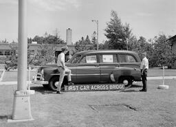 First car across the Mackinac Bridge (2 of 2)