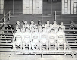 NMC Track Team 1961: Group Photo of Track Team on Bleachers