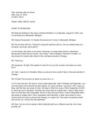 Joe Sener Interview Transcript