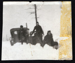 Three Men with Snow Plow