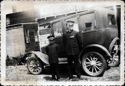 Young Tom Ross and Father in Chauffeur Uniforms