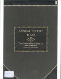 Cleveland-Cliffs Iron Company Land Department Annual Report, 1922