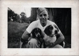 Tom Ross in Garrison Cap with Dogs