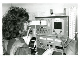 Woman Watching Heartbeat Monitor (Part of the NMU Historic Photographs Collection)