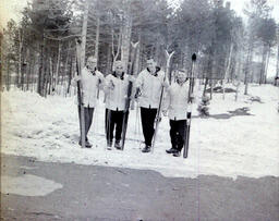 NMC Ski Team 1960: Four Male Skiers