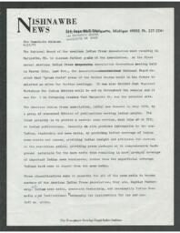 Nishnawbe News Press Release, 1973-04-25