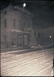 (183-013) Copper District Power Company Building with Christmas Decorations