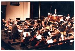 Side View of Orchestra Playing on Stage (Part of the NMU Historic Photographs Collection)