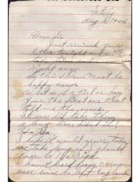 Clarence Fabry to Sis, 1944-08-10