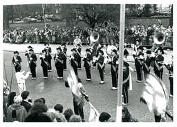 Marching Band Performing in Street (Part of the NMU Historic Photographs Collection)