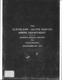 Cleveland-Cliffs Iron Company Mining Department Annual Report, 1914 (Part 1)