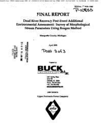 Dead River Recovery Post-Event Additional Environmental Assessment Survey Part 3