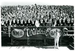 Group Portrait of Northern Michigan University Marching Band (Part of the NMU Historic Photographs Collection)