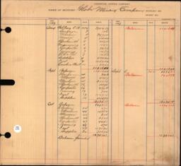 Copper Range Company Transfer Ledger 1907-1928, #049 Globe Mining Company