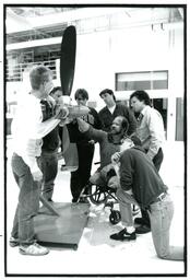 Professor Showing Group of Students a Propeller (Part of the NMU Historic Photographs Collection)