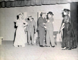 (624-07) Masquers--"Thieves Carnival" 1958: Actors on Stage in Dressy Clothing