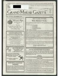 Grand Marais Gazette, 2007-11-01