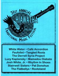 Hiawatha Music Festival Program, 2009